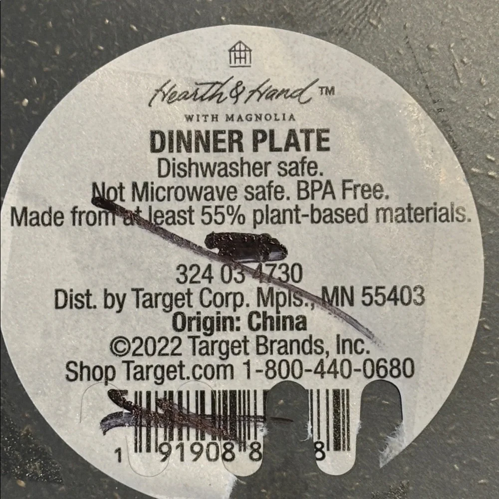 Hearth & Hand Set of 4 Gray Speckled Melamine Dinner Plates